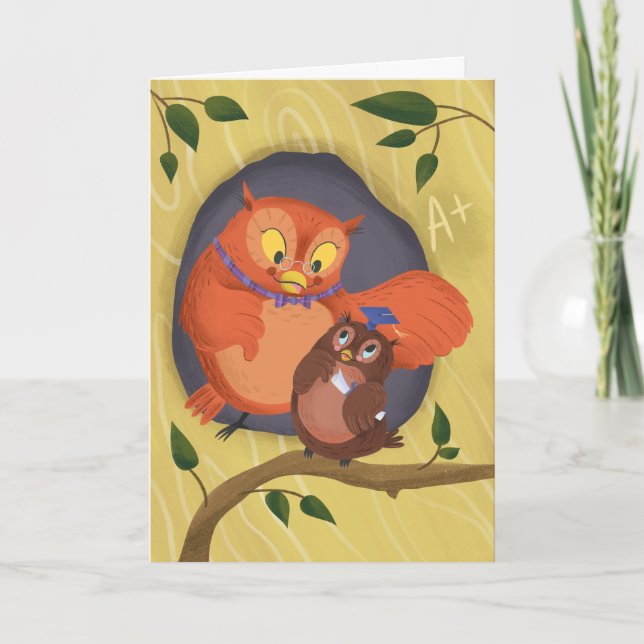 Carte Graduation de Wise Owl (Devant)