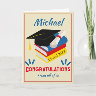 Carte Graduation Félicitation Casquette Scroll