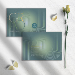 Carte Graduation géométrique Art Déco moderne ID906 vert