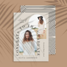 Graduation géométrique moderne multi photo arch