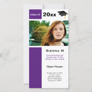 Carte Graduation Open House (Orchidée noire)