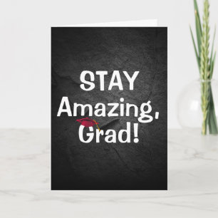 Carte Graduation Restez Extraordinaire Texte sur Rock