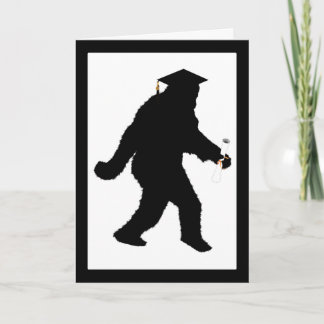 Carte Graduation Sasquatch avec Casquette