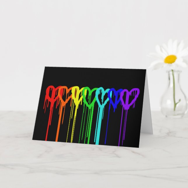 CARTE GRAFFITI COEURS DE PLANIFICATION SORTANT DE LA CAR (Petite plante)