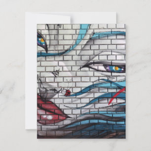 Carte Graffiti de fille asiatique