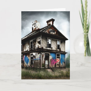 Carte Graffiti de peinture en aérosol abandonné dans la 