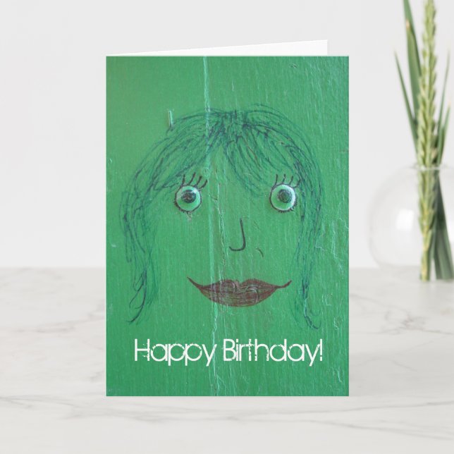 Carte Graffiti Face, Joyeux anniversaire ! (Devant)