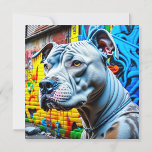 Carte Graffiti Street Art Pitbull