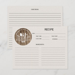 Carte Grain de bois De la cuisine de Monogramme Recette