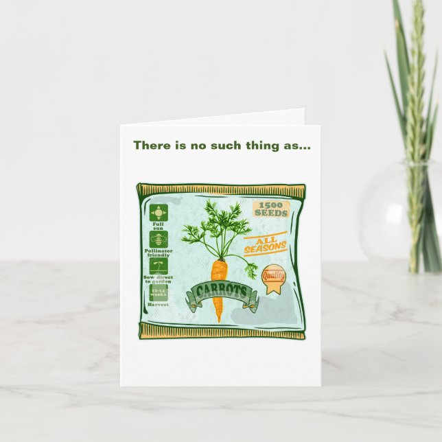 Carte Graines de carottes cultivant des légumes (Devant)