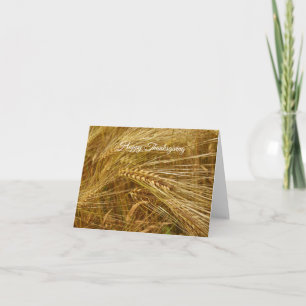 Carte Grains de blé dans le champ - Bon thanksgiving