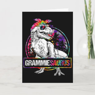 Carte Grammiesaurus Dinosaure Grammie Saurus Tissu à Mot
