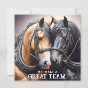 Carte Grand Anniversaire des chevaux d'équipe
