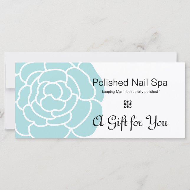 Carte Grand Bleu Fleur Certificat cadeau 2 (Devant)