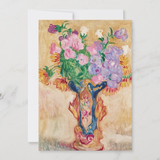 Carte Grand Bouquet au Vase en Porcelaine | Louis Valtat (Devant)