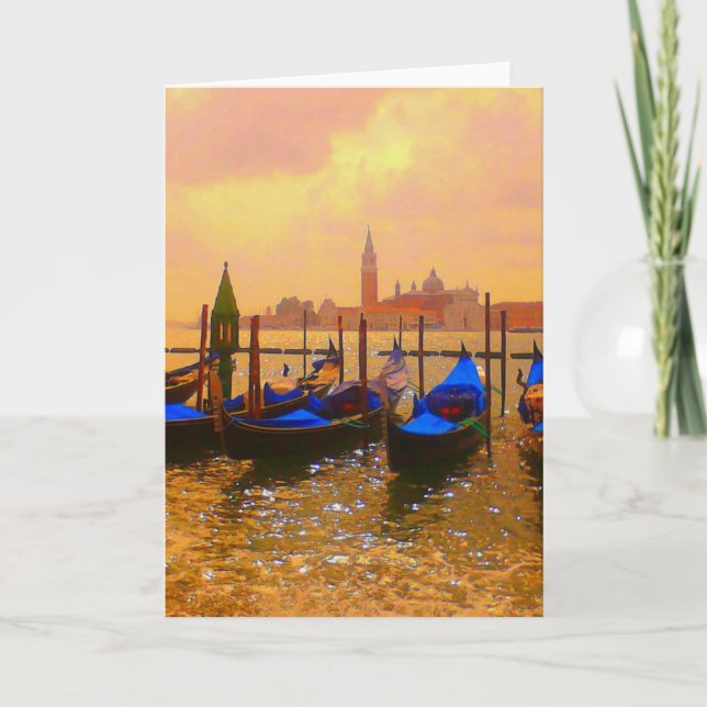 Carte Grand Canal de Venise et Gondolas Italie Voyage d' (Devant)
