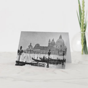 Carte Grand Canal Venise Italie noir blanc voyage