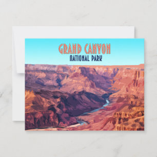 Carte Grand Canyon National Park Arizona Flat Card