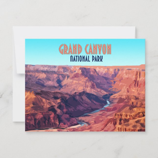 Carte Grand Canyon National Park Arizona Flat Card (Devant)