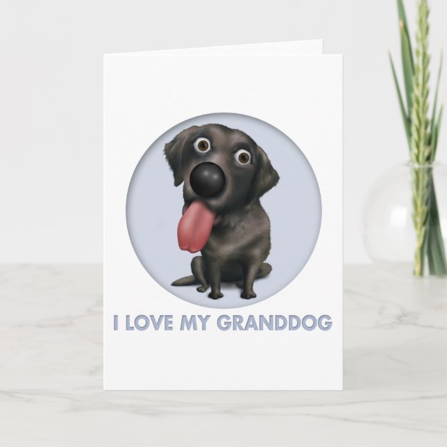 Carte Grand-chien de Labrador Retriever (Noir) (Devant)