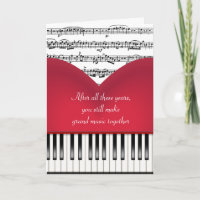 Grand Coeur De Piano Musical Pour Anniversaire
