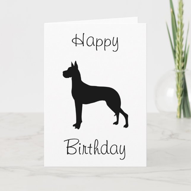 Carte Grand Danois Joyeux Anniversaire (Devant)