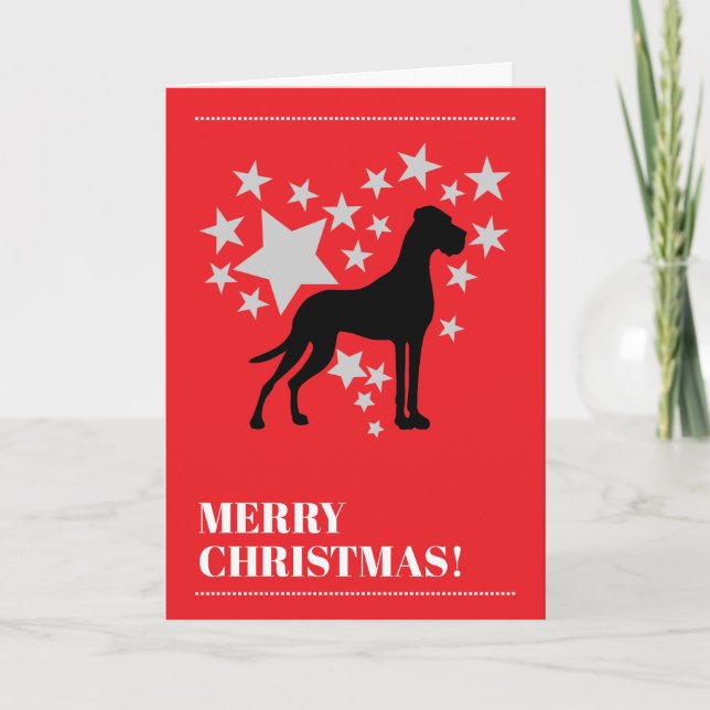 Carte Grand Danois Noël (Devant)