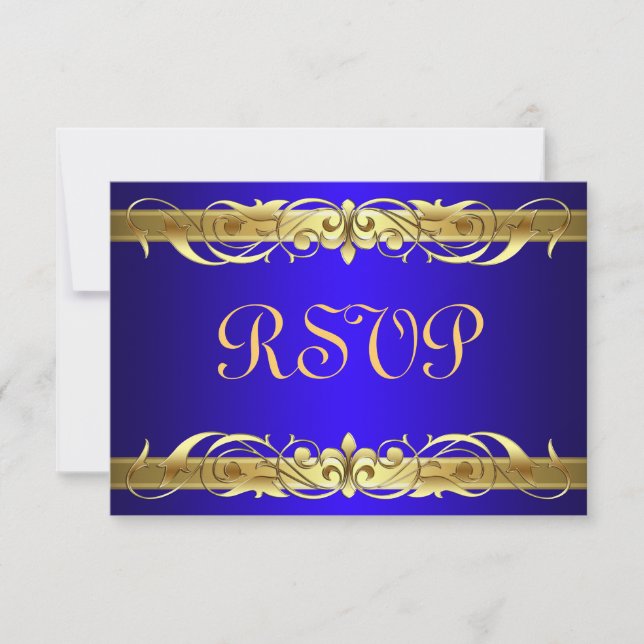 Carte Grand Duchess Gold Soll Blue RSVP (Devant)