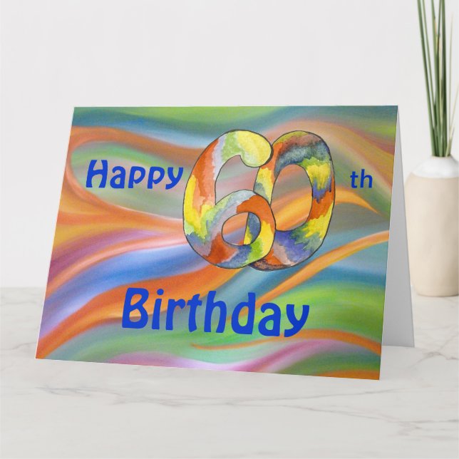Carte grand et sauvage 60e anniversaire (Devant)