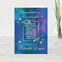 Grand-fille Doctorat Félicitations aux diplômés