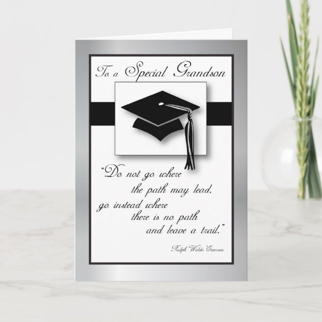 Carte Grand-fils Casquette des diplômes (Devant)