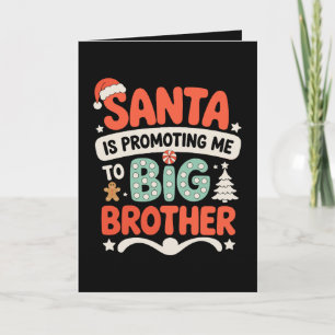 Carte Grand frère chapeau de Père Noël Noël Annonce Xmas