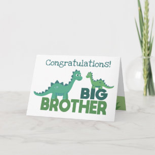 Carte Grand frère félicitations bébé s'attendant
