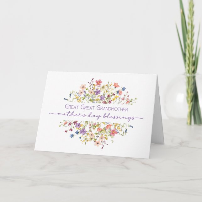 Carte Grand grand grand-mère bénédiction de la fête des  (Devant)