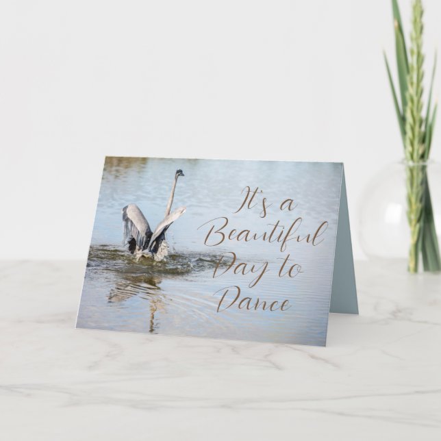 Carte Grand Héron Bleu sur l'eau (Devant)