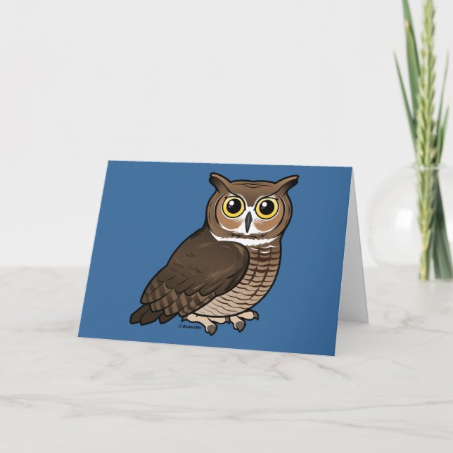 Carte Grand hibou à cornes (Devant)