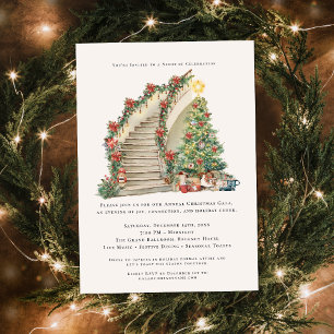 Carte Grand Hôtel Élégant Gala de Noël