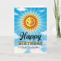 Grand-mère Anniversaire Jaune Soleil souriant