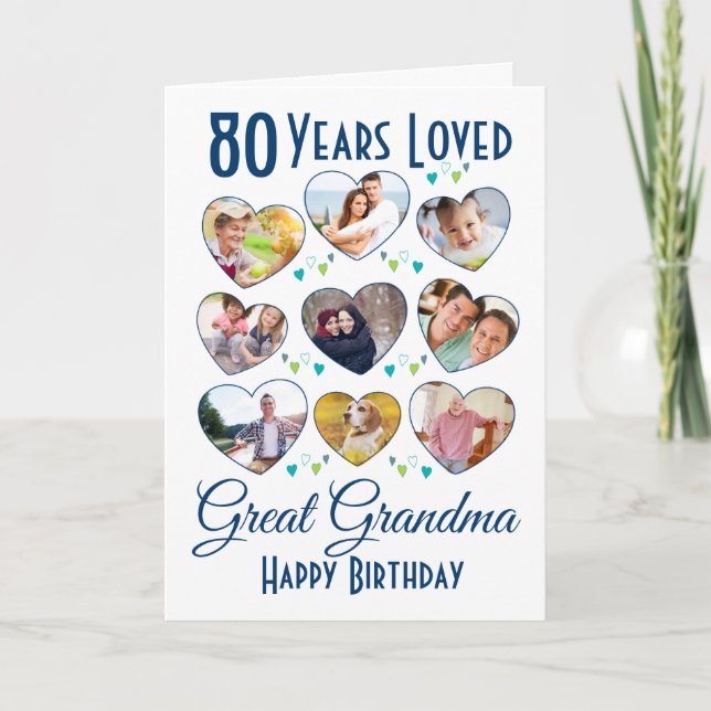 Carte Grand-mère Anniversaire photo Collage (Devant)