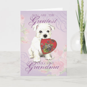 Carte Grand-mère de Westie Heart