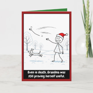 Carte Grand-mère drôle de Noël