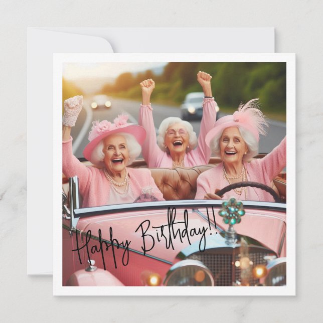 Carte Grand-mère élégante, Bonne-mère d'anniversaire (Devant)