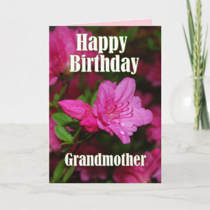 Carte Grand-mère Rose Azalea Joyeux anniversaire