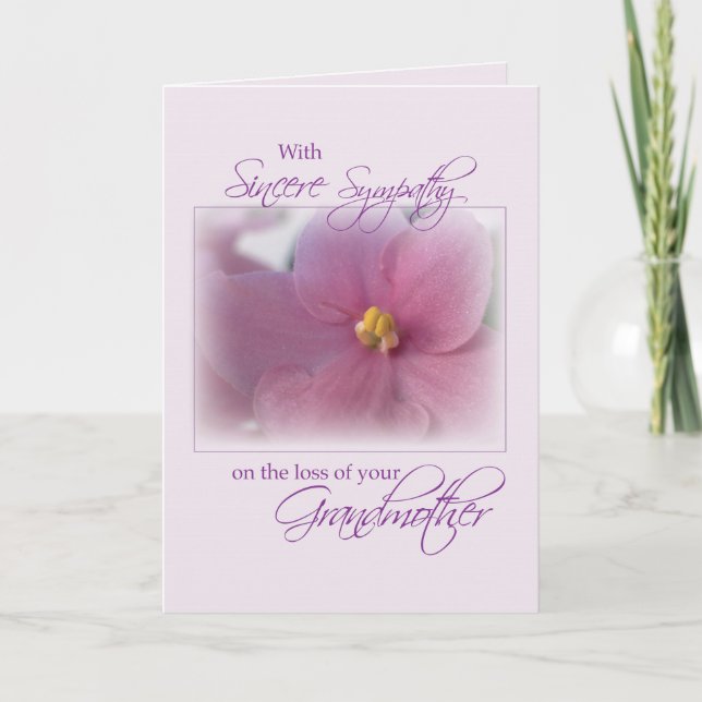 Carte Grand-mère, Sympathie, Lilac (Devant)