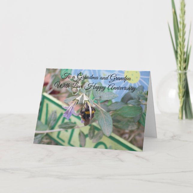 Carte Grand-parents Anniversaire Mariage personnalisé (Devant)
