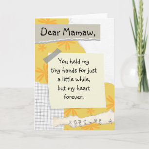 Carte Grand-parents Day pour Mamaw avec une note personn