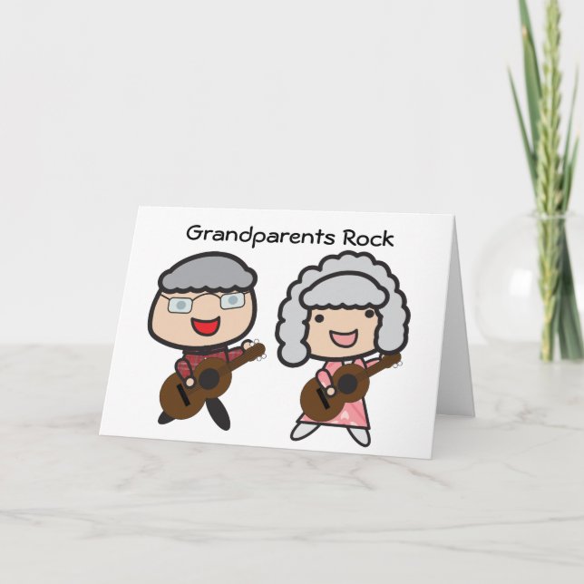 Carte Grand-parents Rock (Devant)
