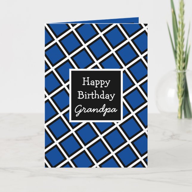 Carte Grand-père d'anniversaire personnalisé moderne (Devant)