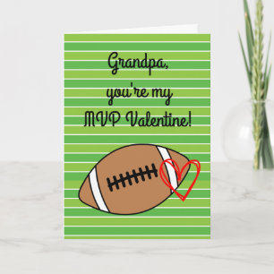 Carte Grand-père de football Saint-Valentin