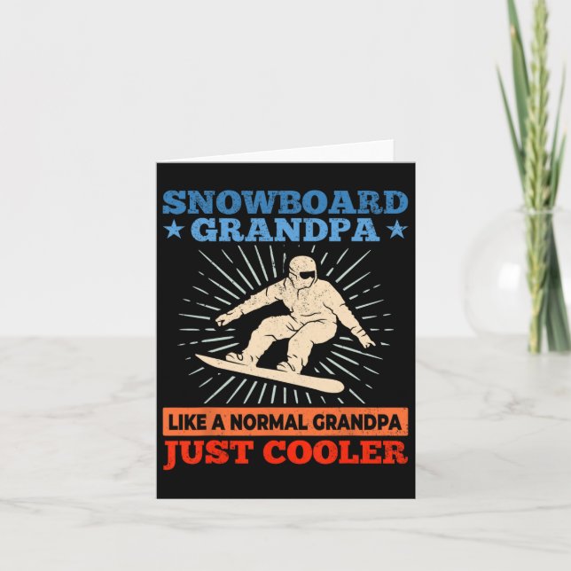 Carte Grand-père de snowboard comme grand-père normal ju (Devant)